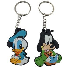 Disney Baby Donald Duck & Goofy Keychain Fob Set of 2 | Character Charms